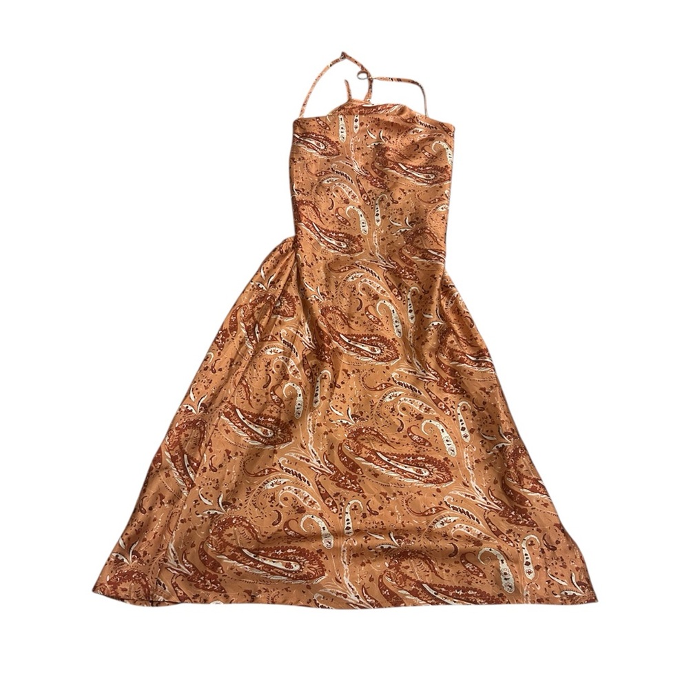 SHEIN Rust Paisley Mini Dress